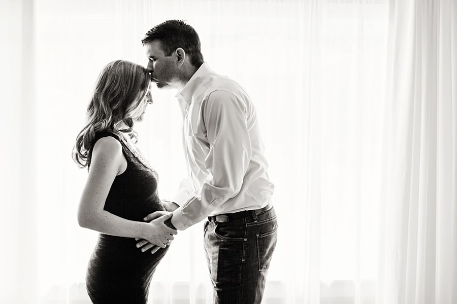 Playful Maternity Photos with the Family Pup