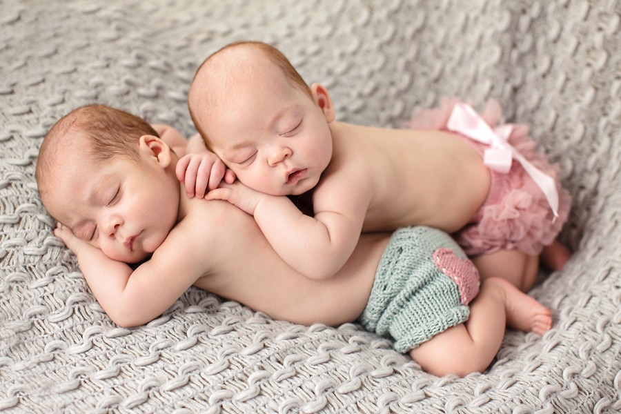 Beauty and the Babies - Newborn Twin Photography