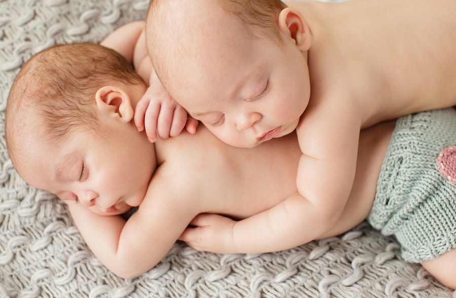 Beauty and the Babies - Newborn Twin Photography
