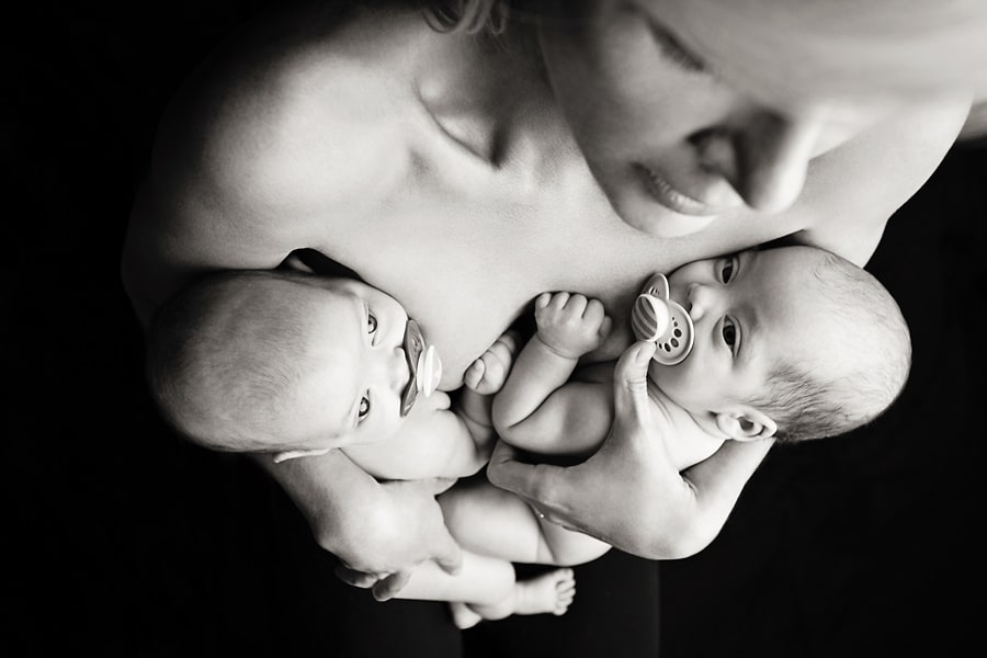 Beauty and the Babies - Newborn Twin Photography