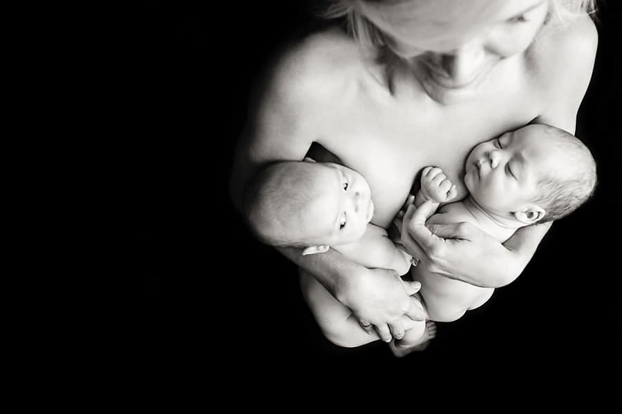 Beauty and the Babies - Newborn Twin Photography