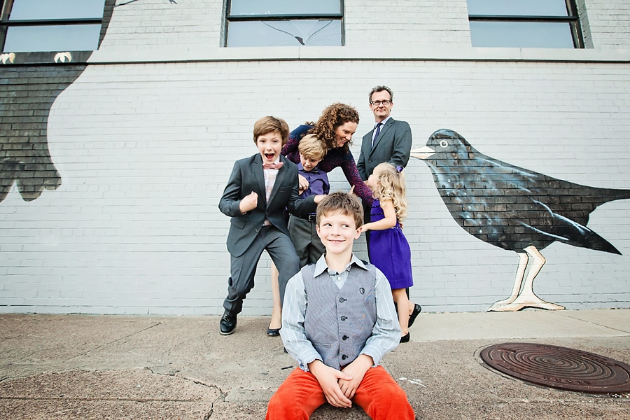 Colorful Holiday Family Portraits