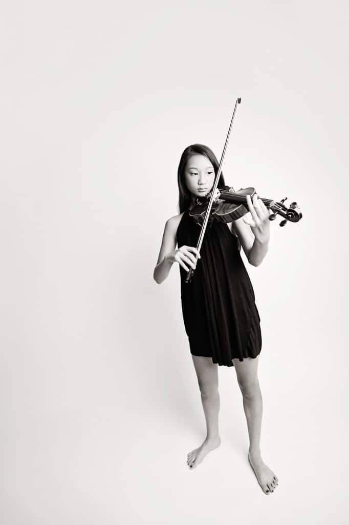 A Photo Session for a Young Violinist Virtuoso