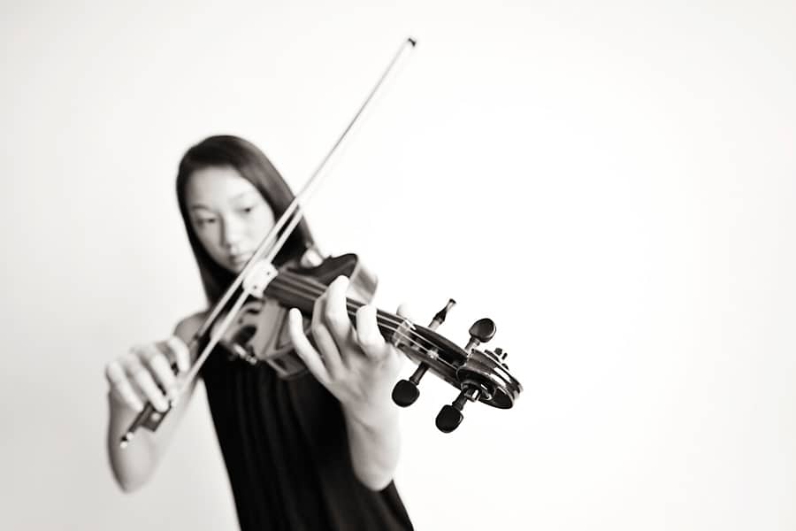 A Photo Session for a Young Violinist Virtuoso