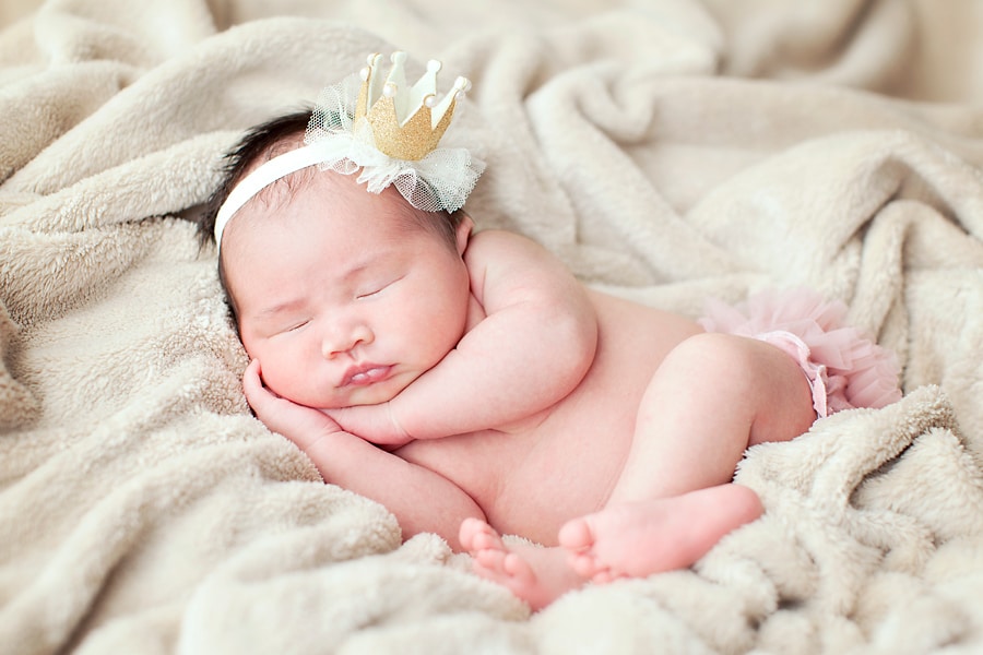 the sweetest chubby little baby in private dallas studio session