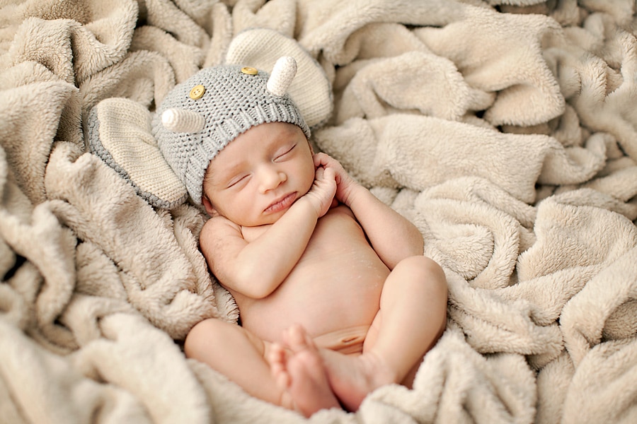 As a welcome to the family, this little guy came to the studio for a newborn session