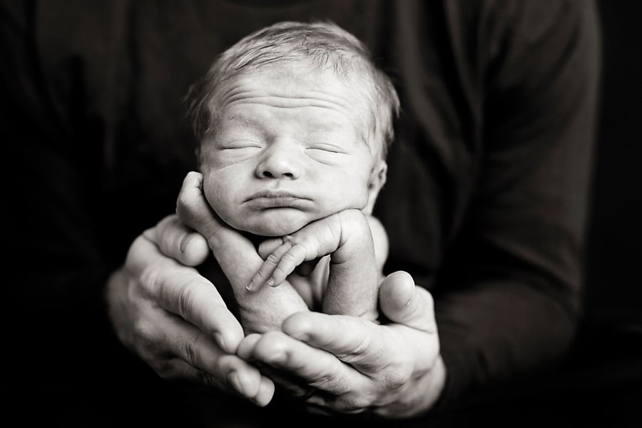 early baby comes to private studio for newborn session