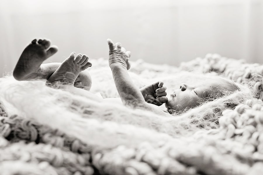 early baby comes to private studio for newborn session