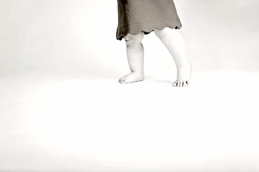 beautiful 1 year old girl in private studio
