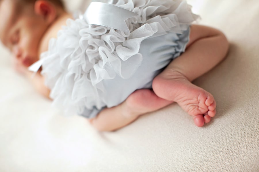 sleeping angel makes for a relaxed shoot in private studio