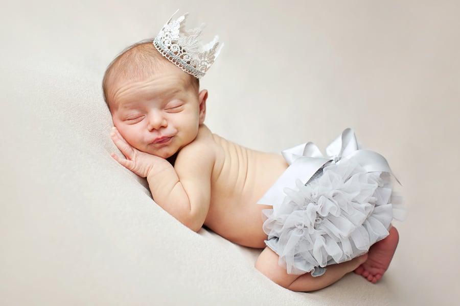 sleeping angel makes for a relaxed shoot in private studio