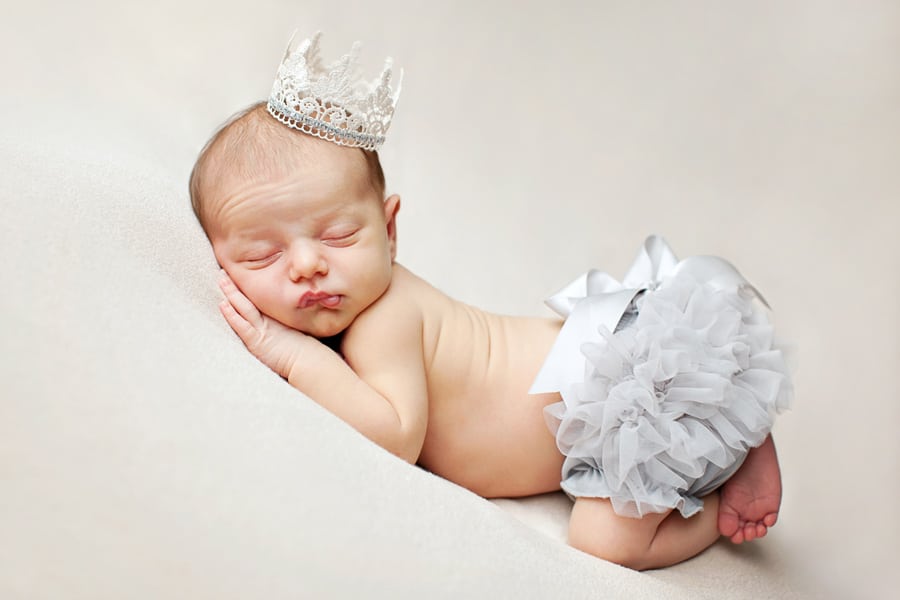 sleeping angel makes for a relaxed shoot in private studio