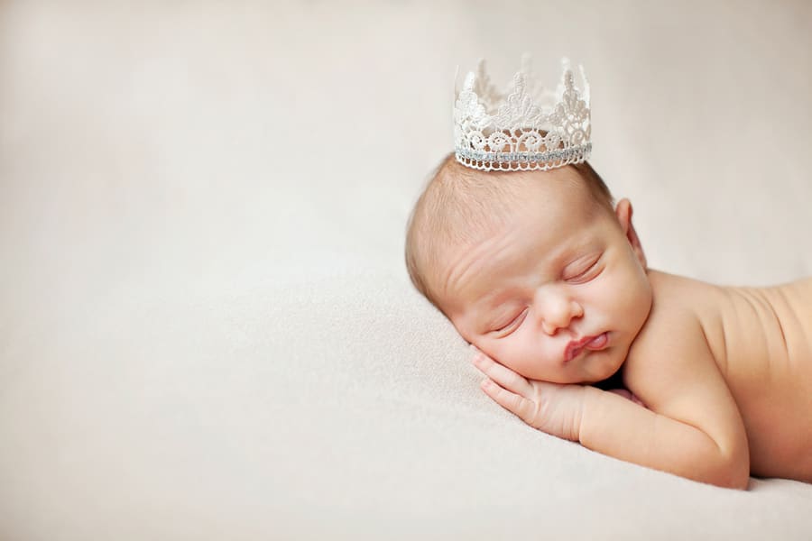 sleeping angel makes for a relaxed shoot in private studio