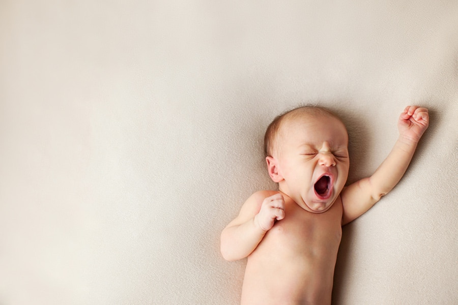 sleeping angel makes for a relaxed shoot in private studio