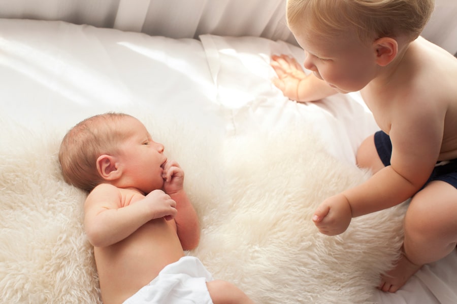 Newborn Photos for a Growing Family's Second Baby