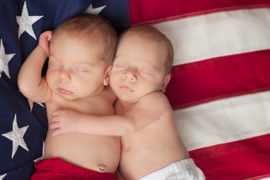These Patriotic Twins Say Happy Veterans Day!