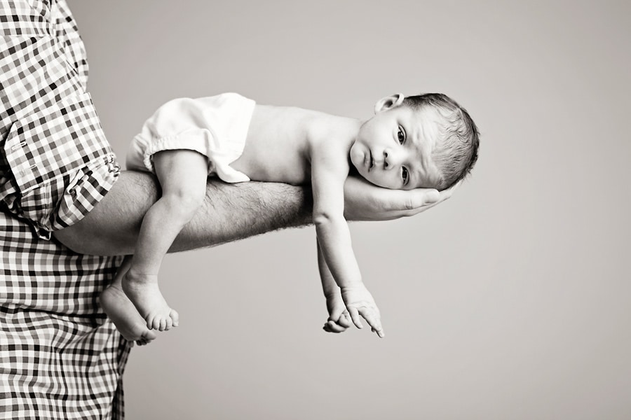 Adorable generational maternity and newborn session in private studio