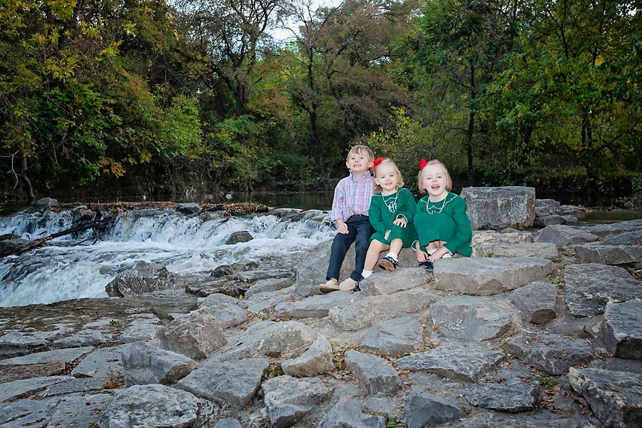 Christmas Card Photoshoot for 3 Fun Kiddos