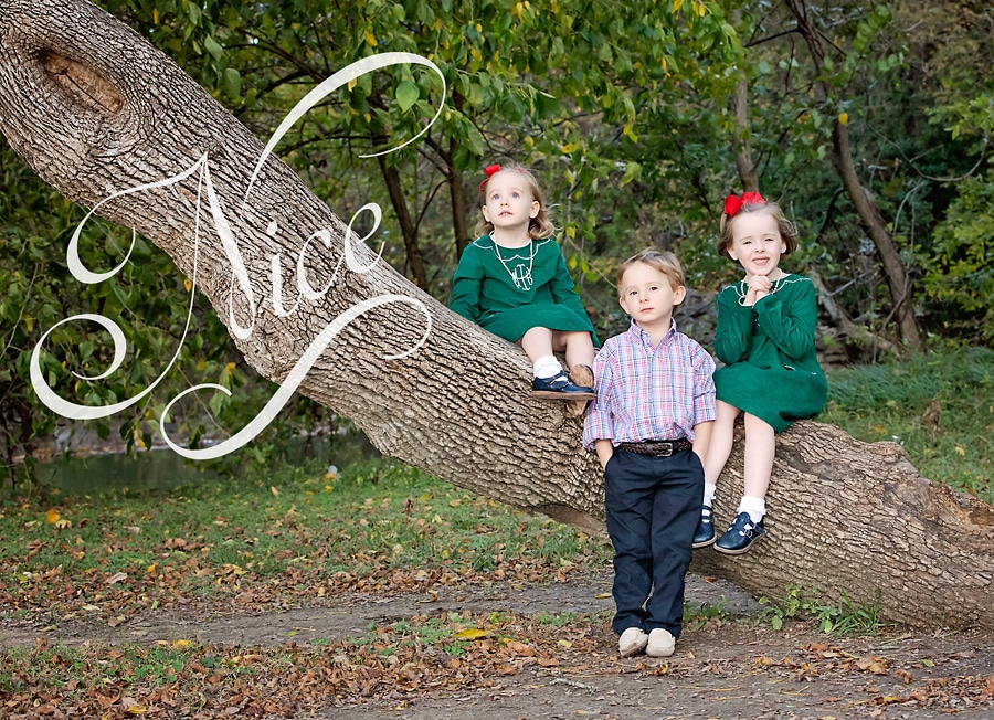 Christmas Card Photoshoot for 3 Fun Kiddos