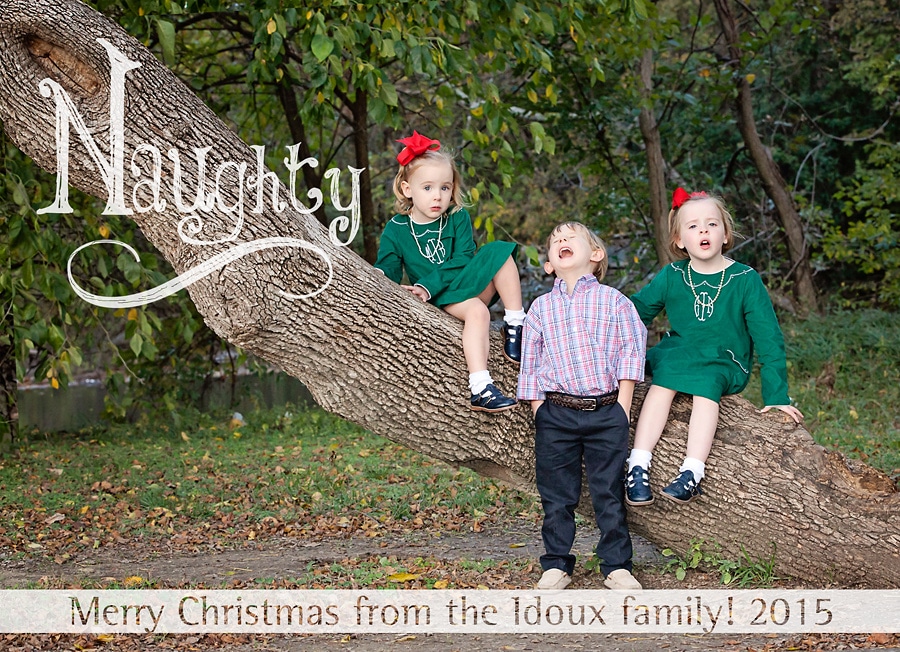 Christmas Card Photoshoot for 3 Fun Kiddos