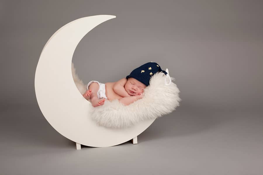 most beautiful baby sleeping through session in private studio