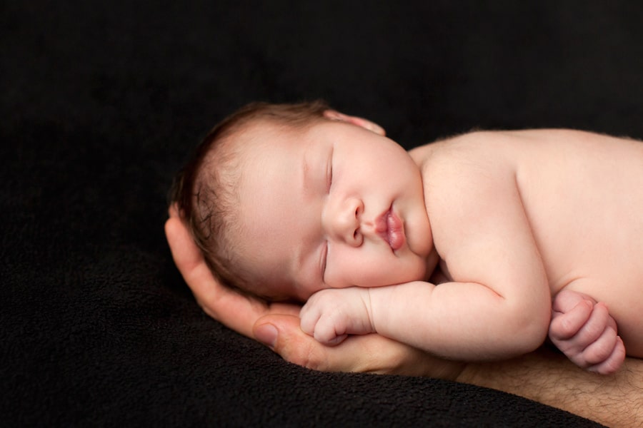 most beautiful baby sleeping through session in private studio