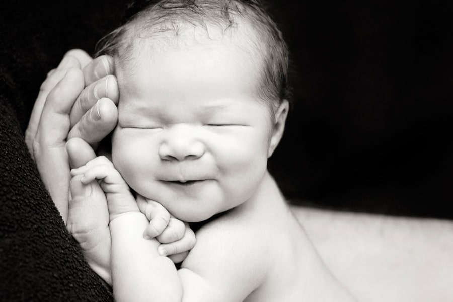 most beautiful baby sleeping through session in private studio