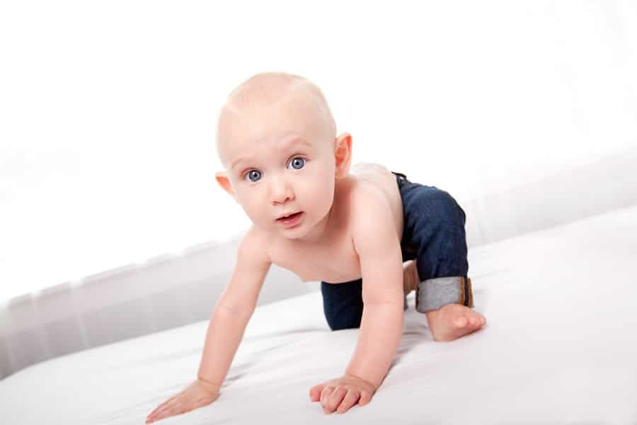 six-month baby photos in luxury private Dallas Studio