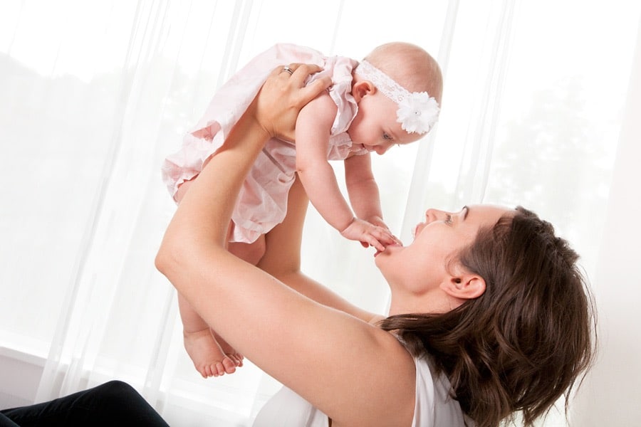 six-month baby photos in luxury private Dallas Studio