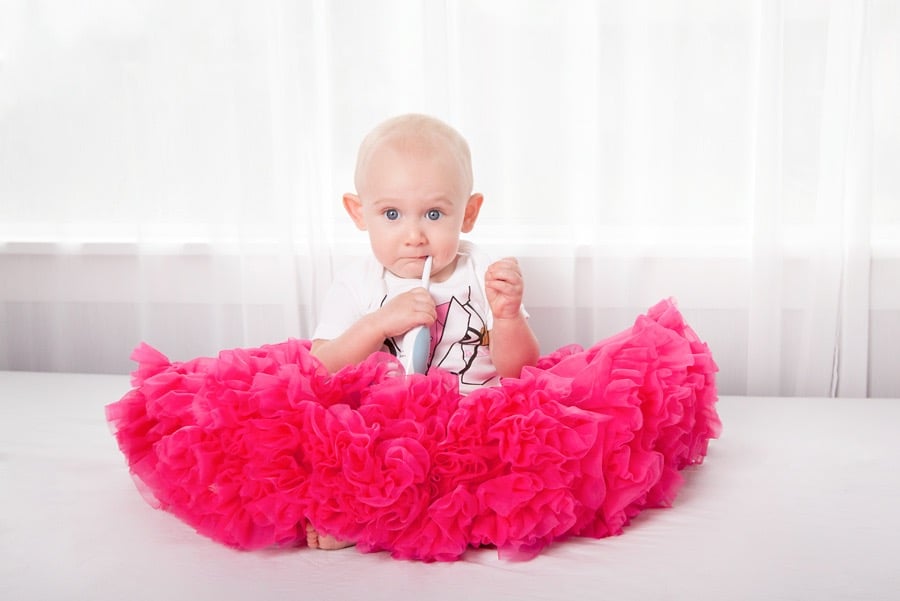 six-month baby photos in luxury private Dallas Studio