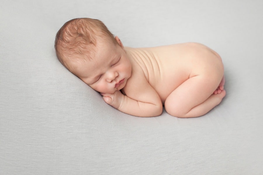 Black and white newborn photography