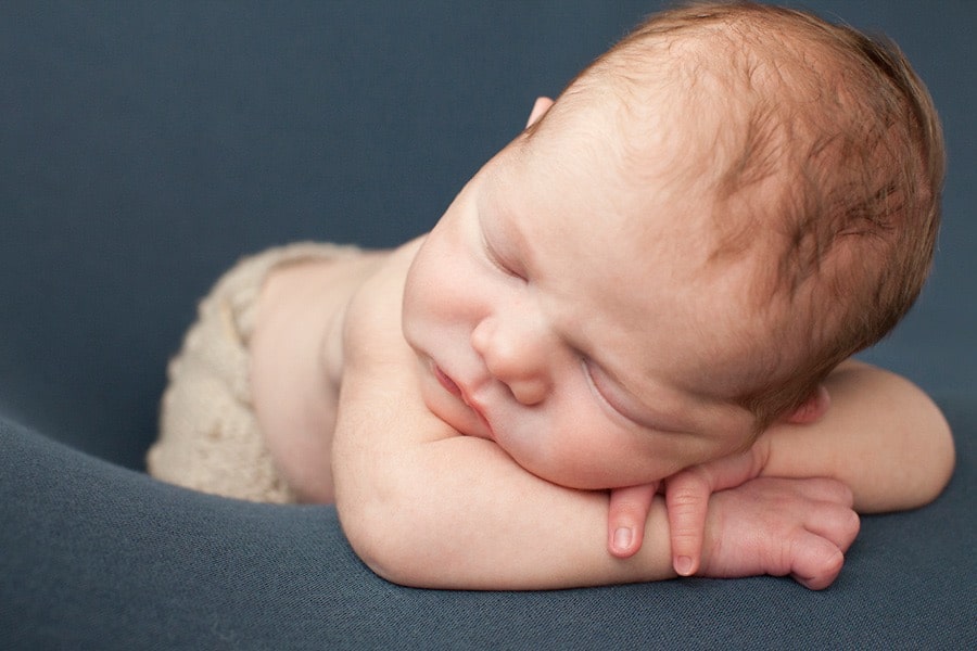Black and white newborn photography