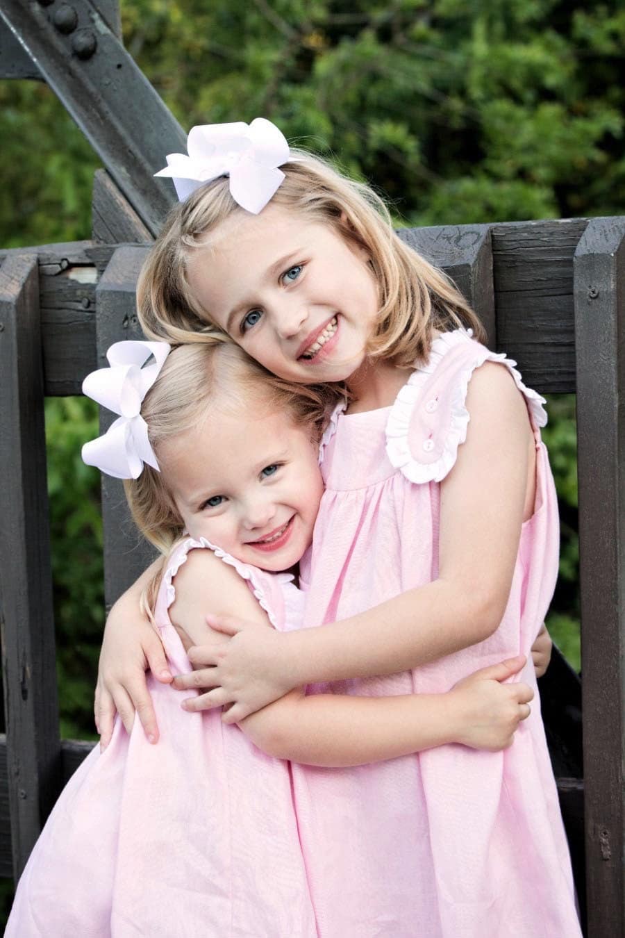 outdoor family photography session with beautiful little girls