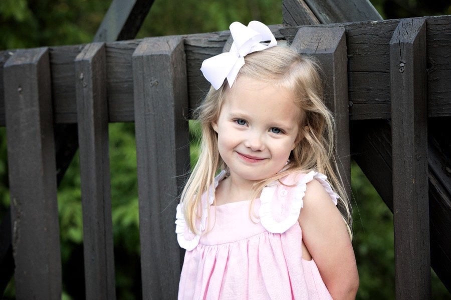 outdoor family photography session with beautiful little girls