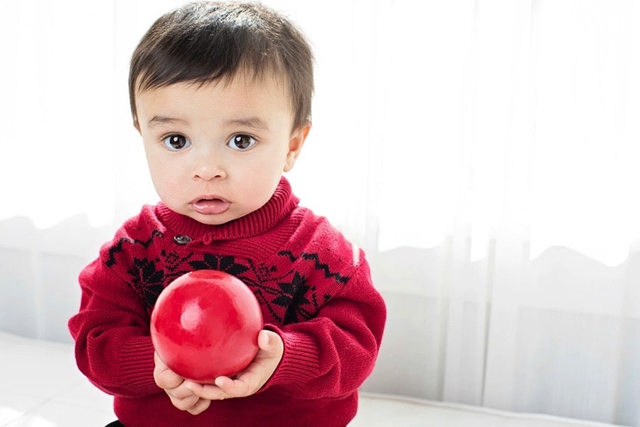 cutest six-month session in private Dallas Studio