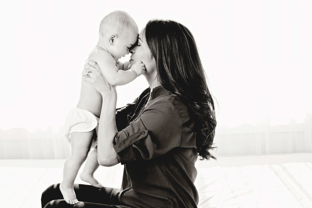 the most adorable six month session in Dallas Studio