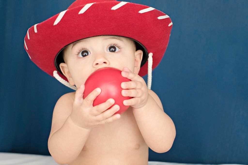 the most adorable six month session in Dallas Studio