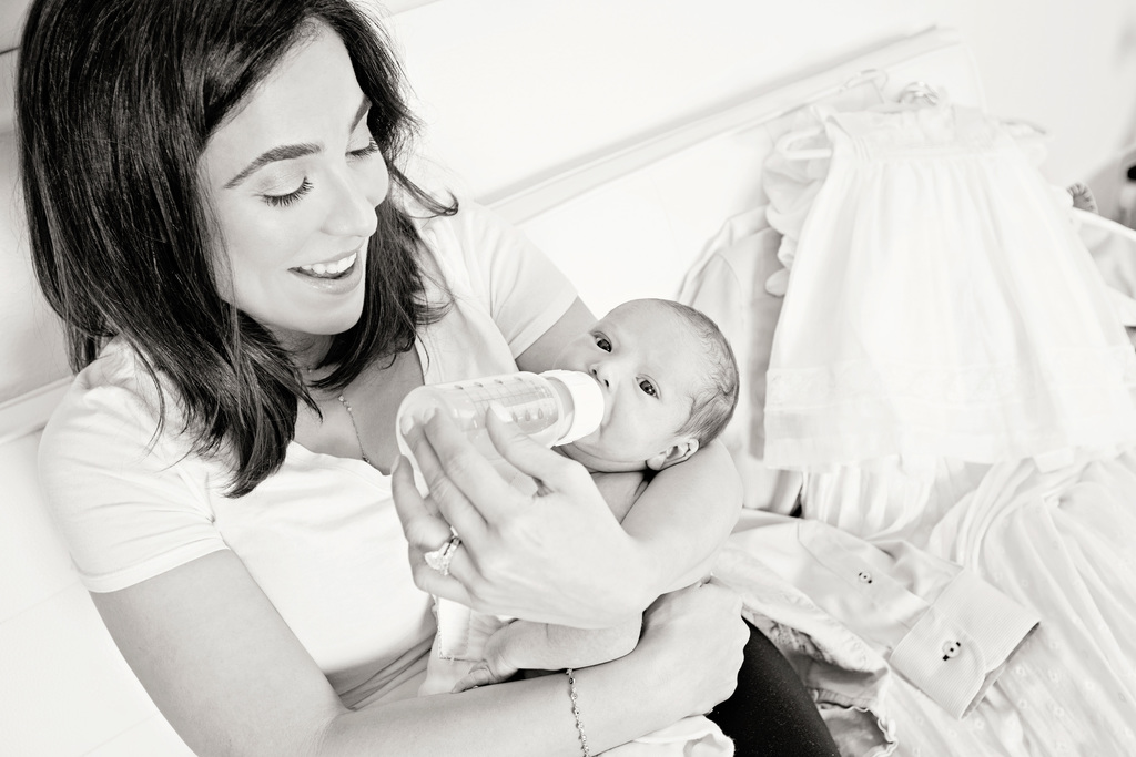 cute little newborn in Dallas Studio
