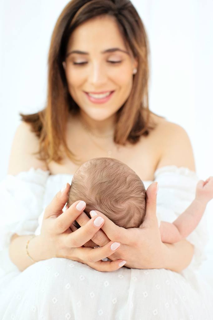 cute little newborn in Dallas Studio
