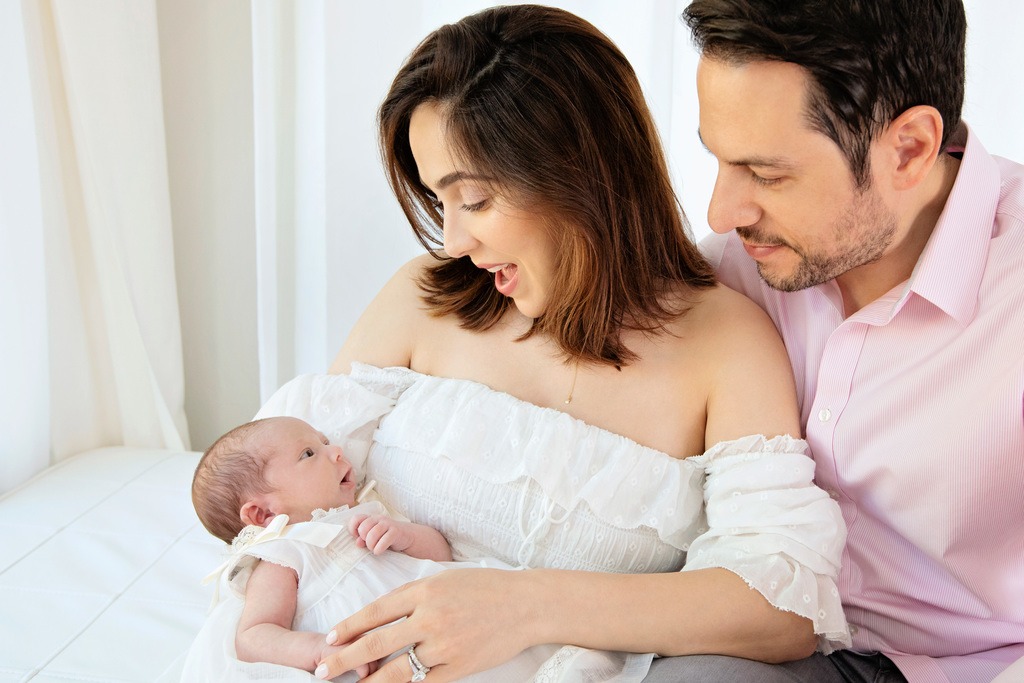 cute little newborn in Dallas Studio