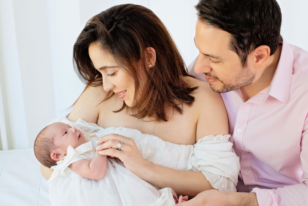 cute little newborn in Dallas Studio