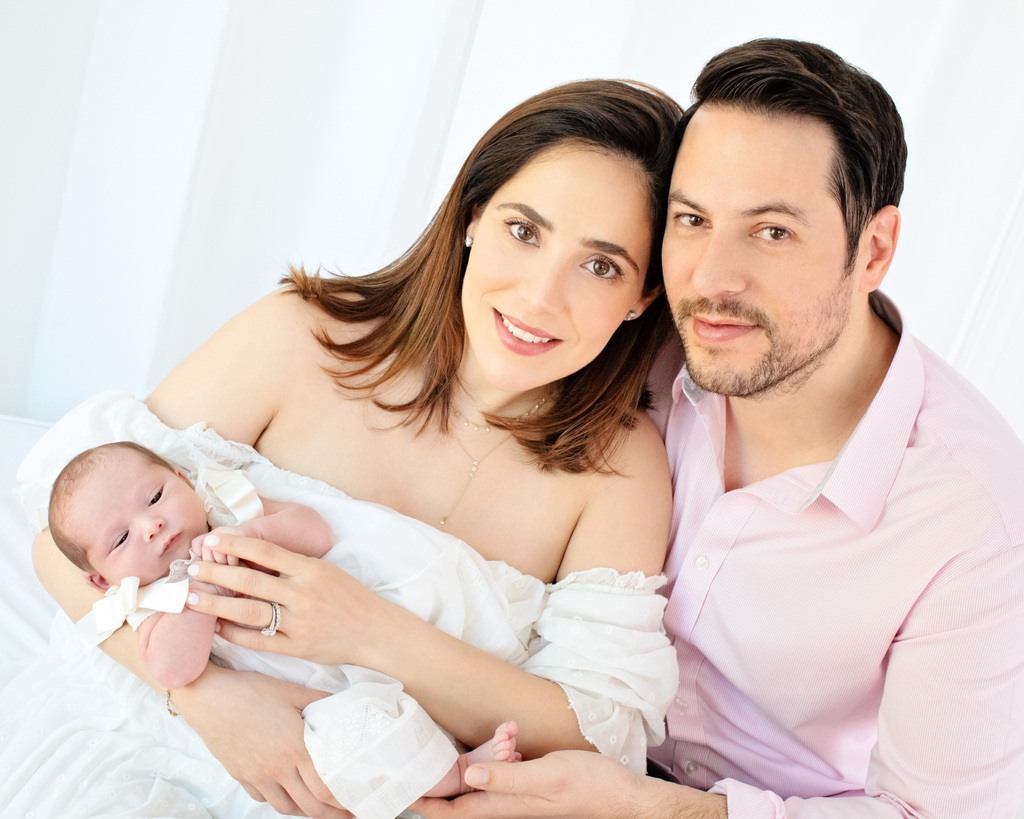 cute little newborn in Dallas Studio