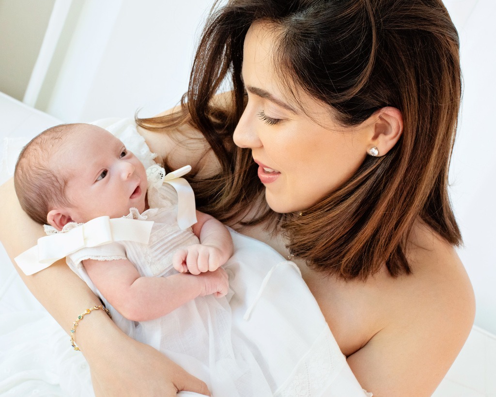 cute little newborn in Dallas Studio
