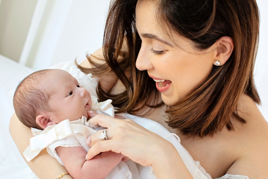cute little newborn in Dallas Studio