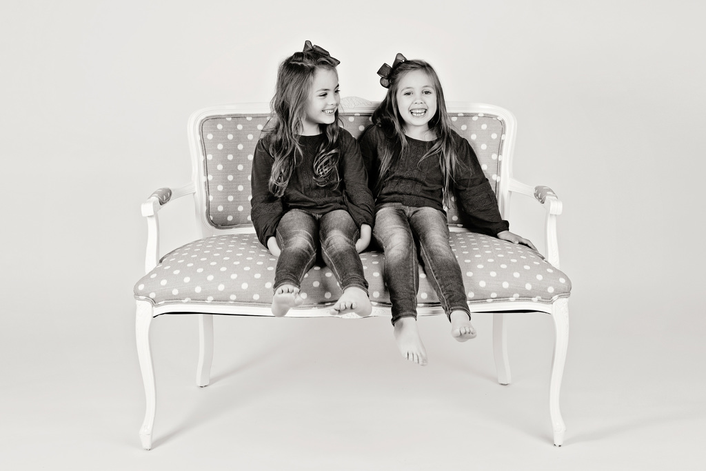 adorable sister  posing in private Dallas Studio