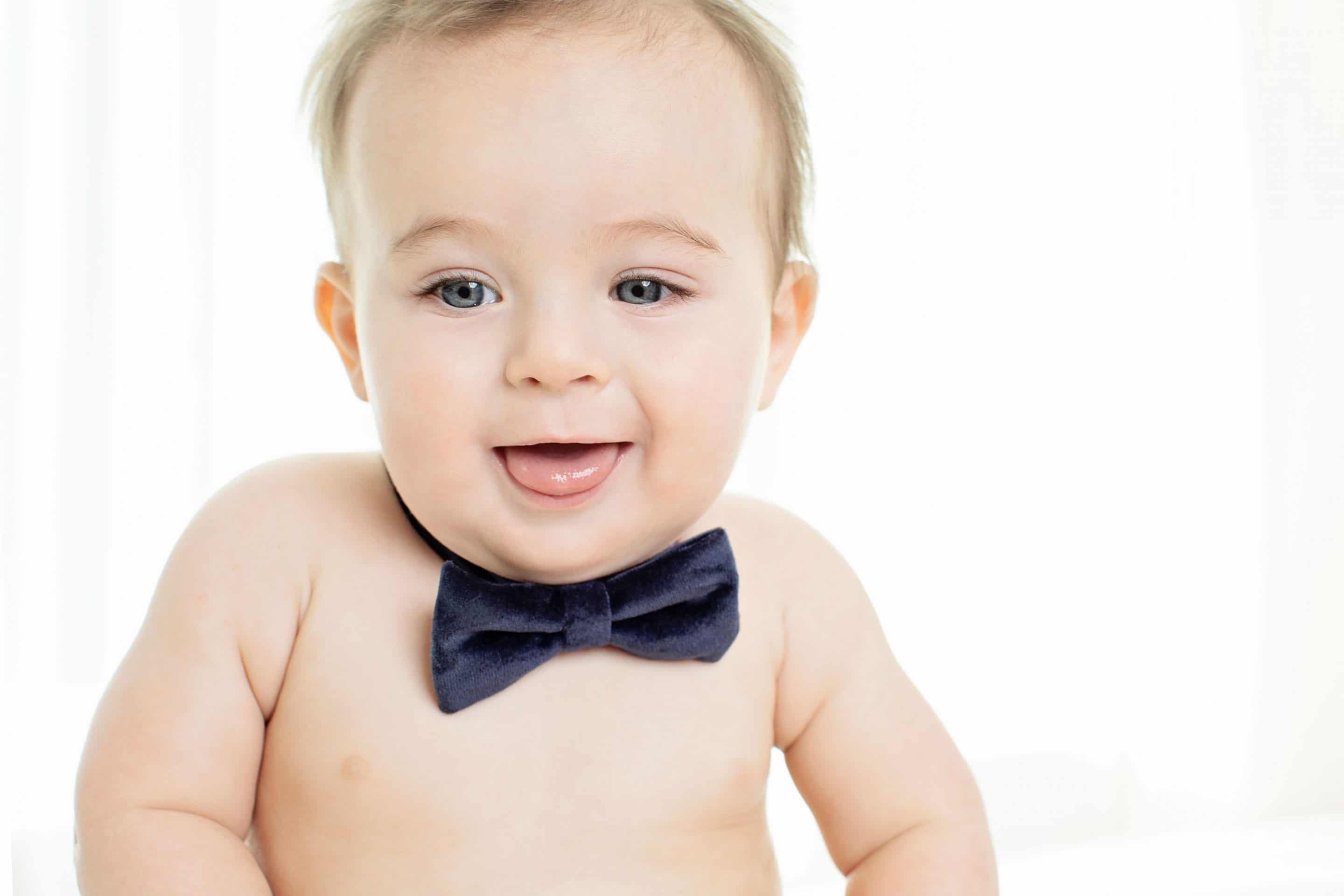 dapper six-month session in Dallas studio