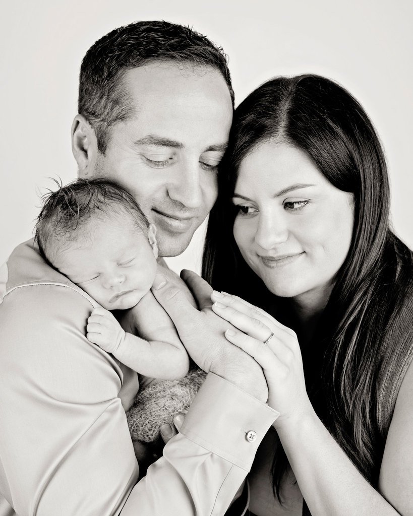 gorgeous sleepy newborn snoozing in studio