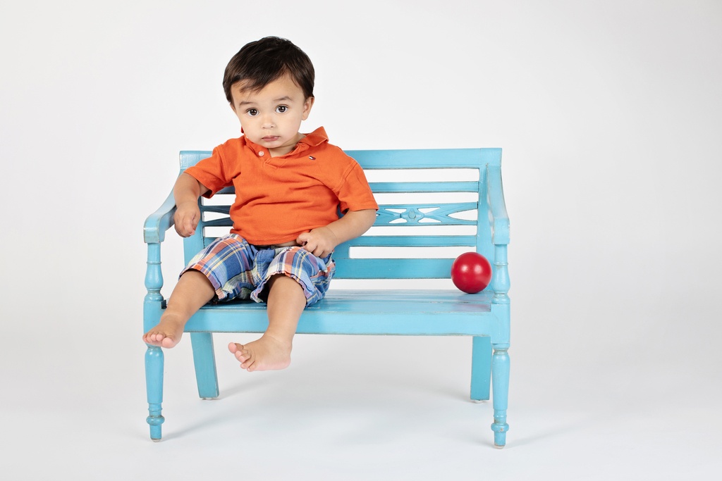 first birthday session in private studio for adorable baby boy