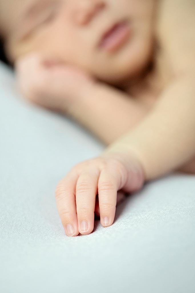newborn studio session with parents