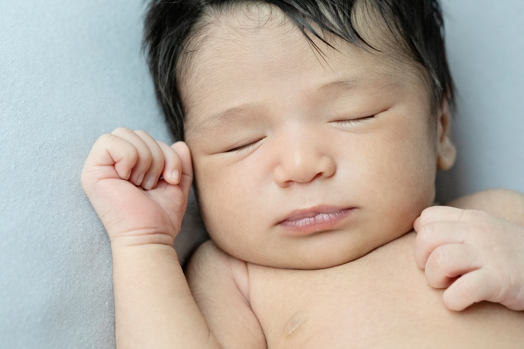 newborn studio session with parents